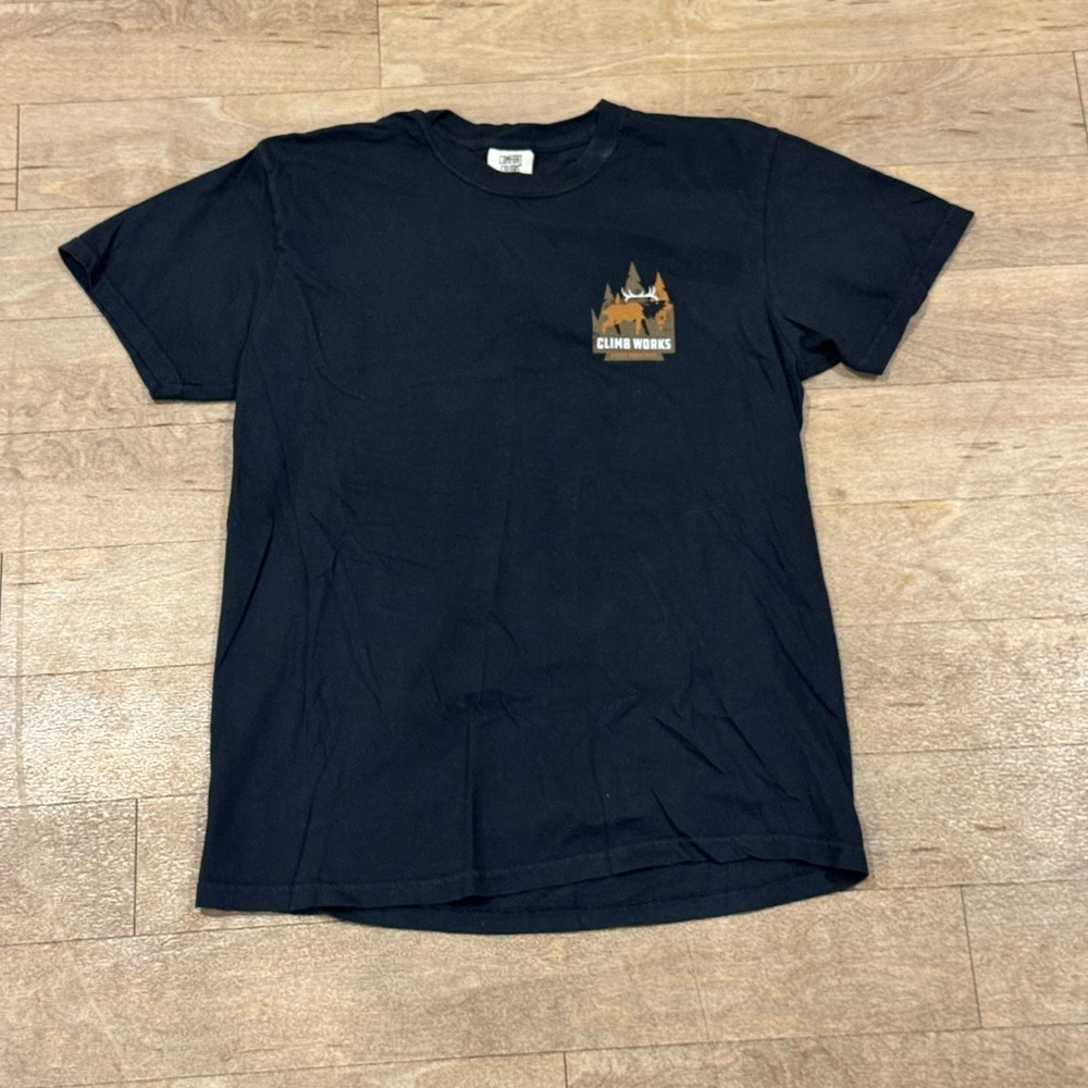 Climb Works Smoky Mountains Ziplining Graphic T Shirt Black Size Medium - Picture 2 of 4